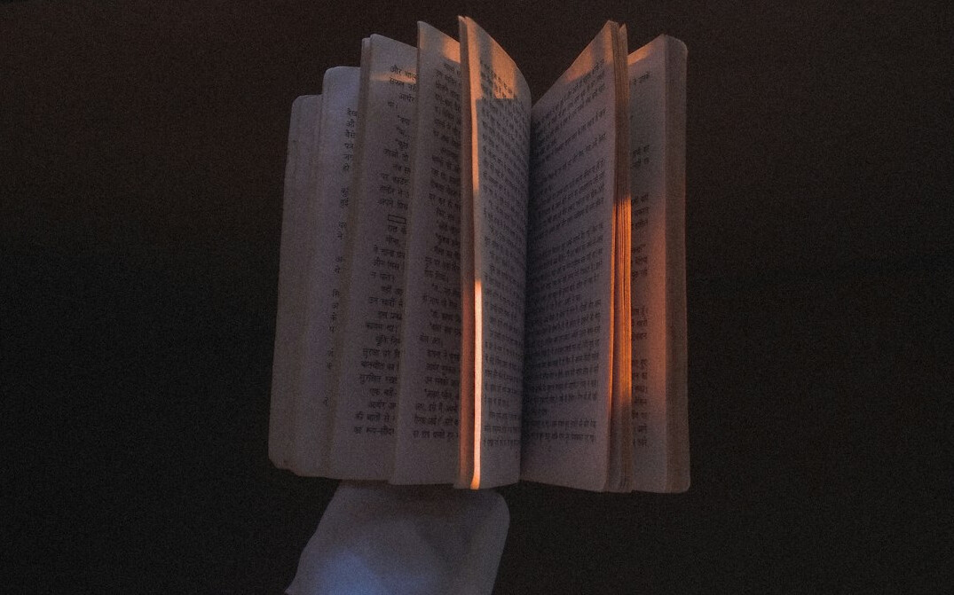 book pages turning at night