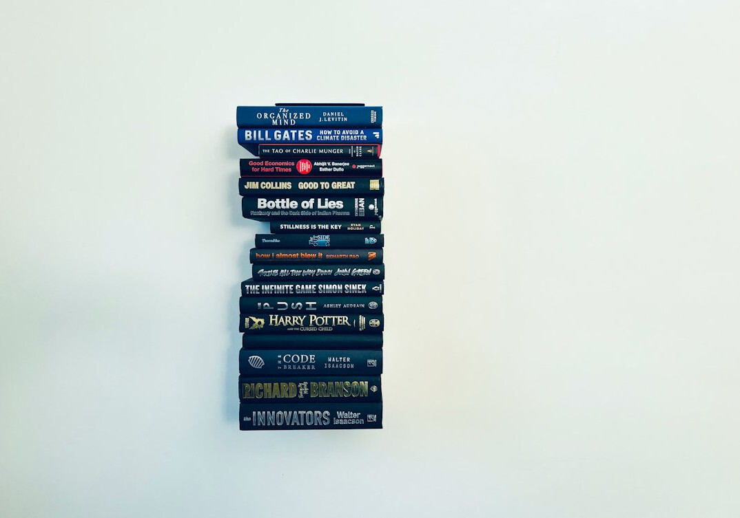 mystery novel stack